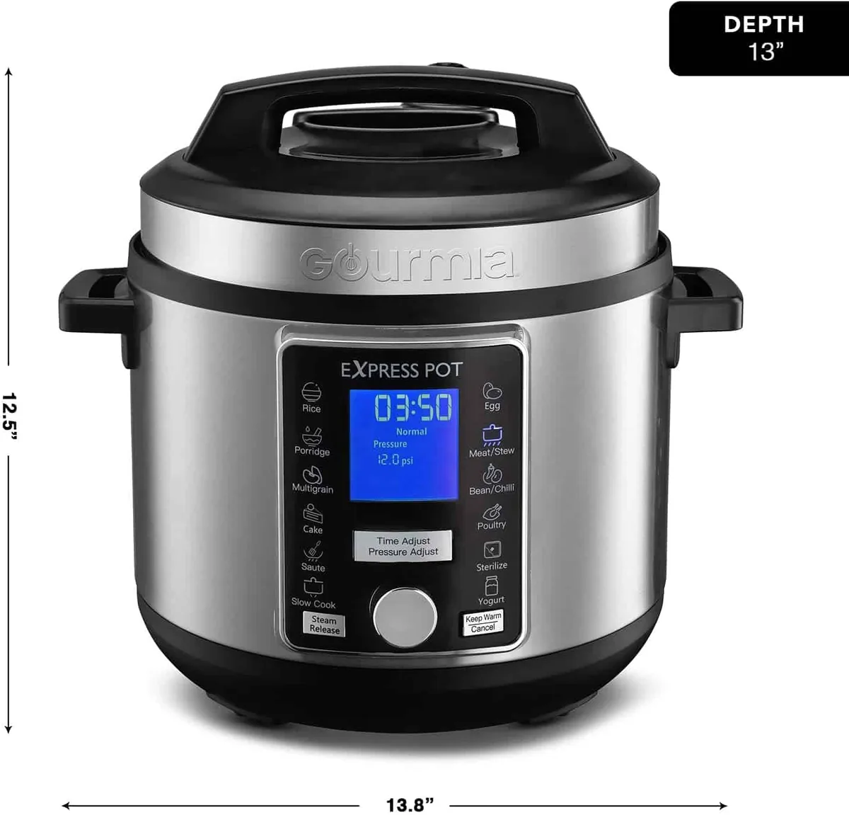 Gourmia Digital ExpressPot Pressure Rice Cooker GPC965