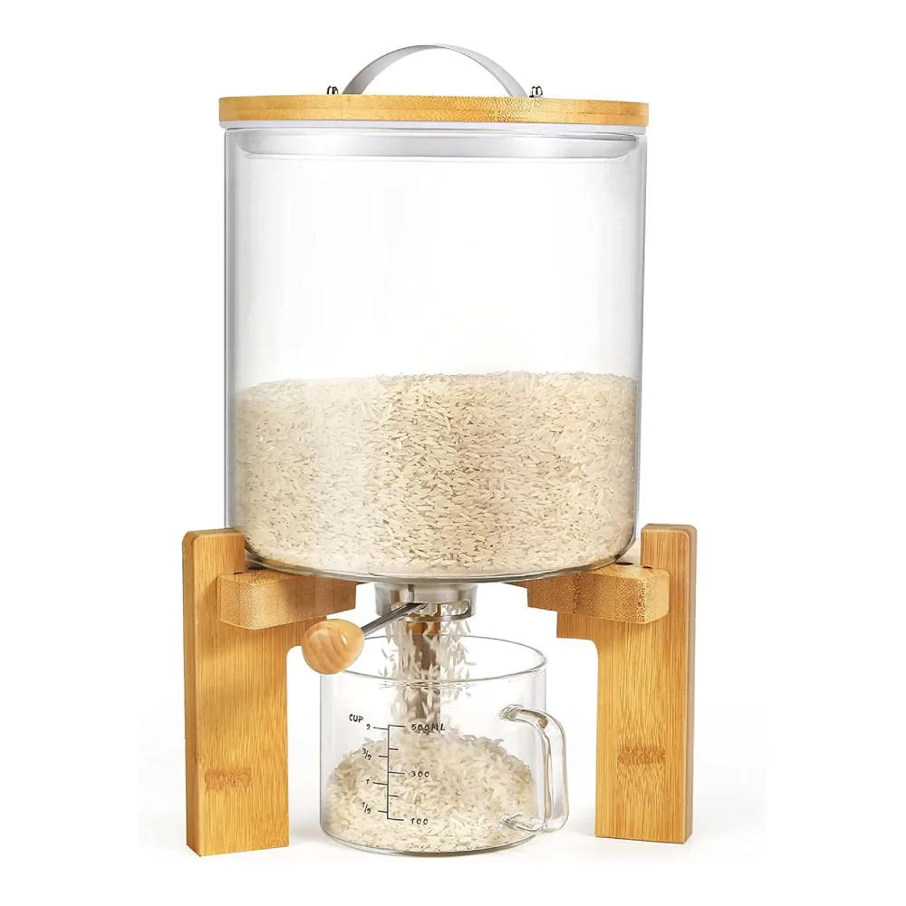 Csyidio 8.8LBS Glass Rice Dispenser