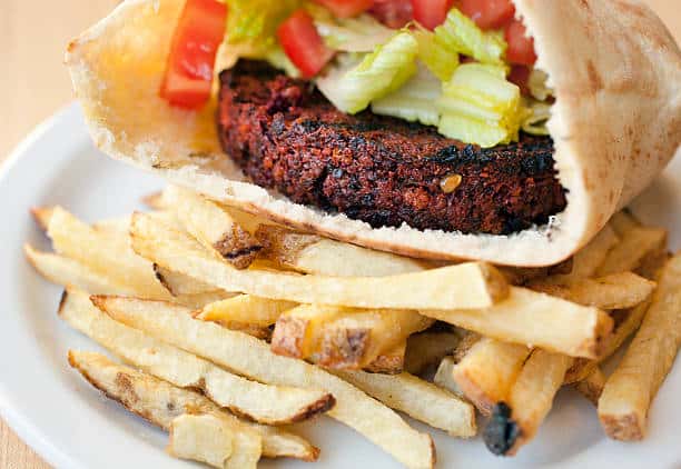 Wild Rice Burgers Recipe: Burger in Pita