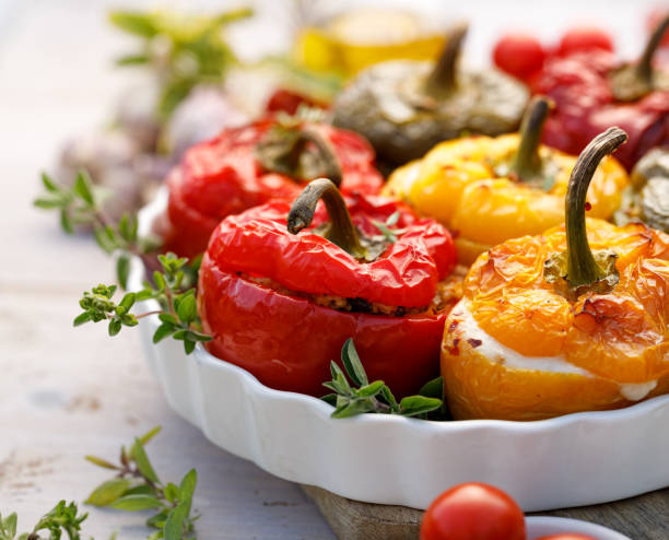 Creamy Turkey and Rice Stuffed Peppers Recipe