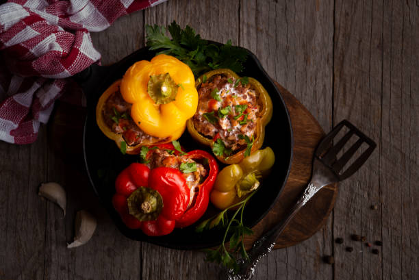 Creamy Turkey and Rice Stuffed Peppers Recipe