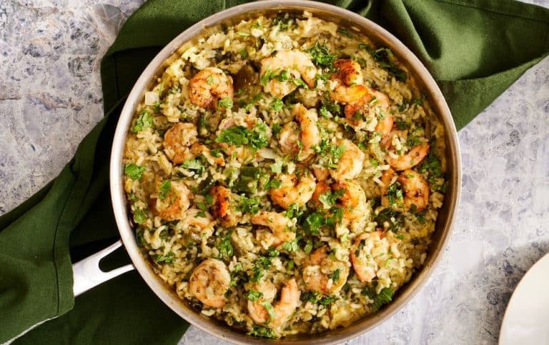 Salsa Verde Shrimp With Cilantro Rice Recipe