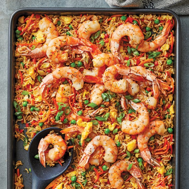 Sheet Pan Shrimp Fried Rice Recipe