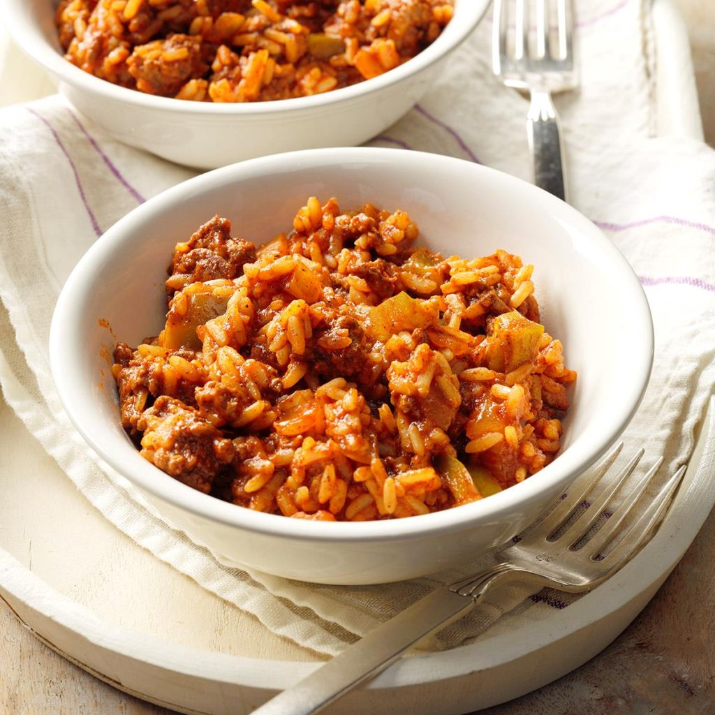 Spanish Rice with Ground Beef Recipe - We Know Rice