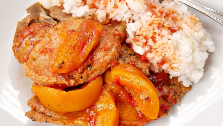 Peachy Pork with Rice Recipe