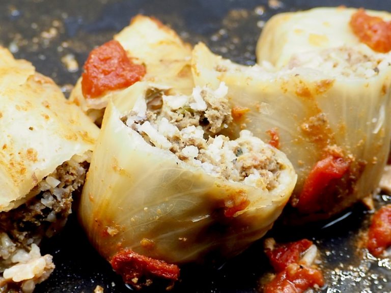 Beef & Rice Stuffed Cabbage Rolls Recipe