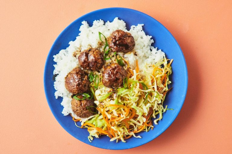 Pork Meatballs and Rice Recipe