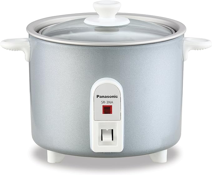 Panasonic Rice Cooker, Steamer & Multi-Cooker, 3-Cups (Cooked), 1.5-Cups (Uncooked), SR-3NAL