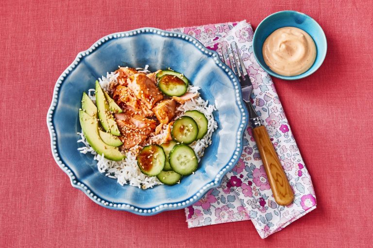 Spicy Salmon Rice Bowl Recipe