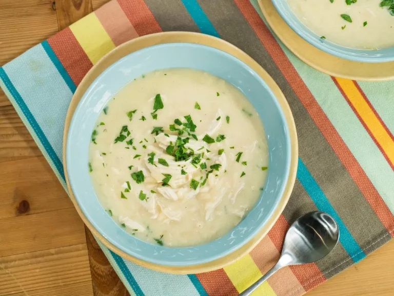 Creamy Chicken and Rice Avgolemono Soup Recipe